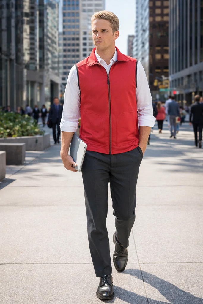 【美品】C.E 19ss FLEECE ZIP VEST Men's Water and Wind Resistant Full Zip Fleece Vest Made in USA