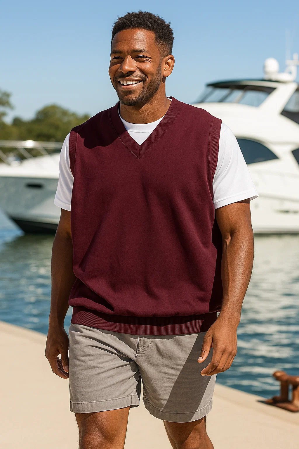Men's Lightweight Layering Water Repellent V-Neck Vest Made in USA Men's Lightweight Layering Water Repellent V-Neck Vest Made in USA