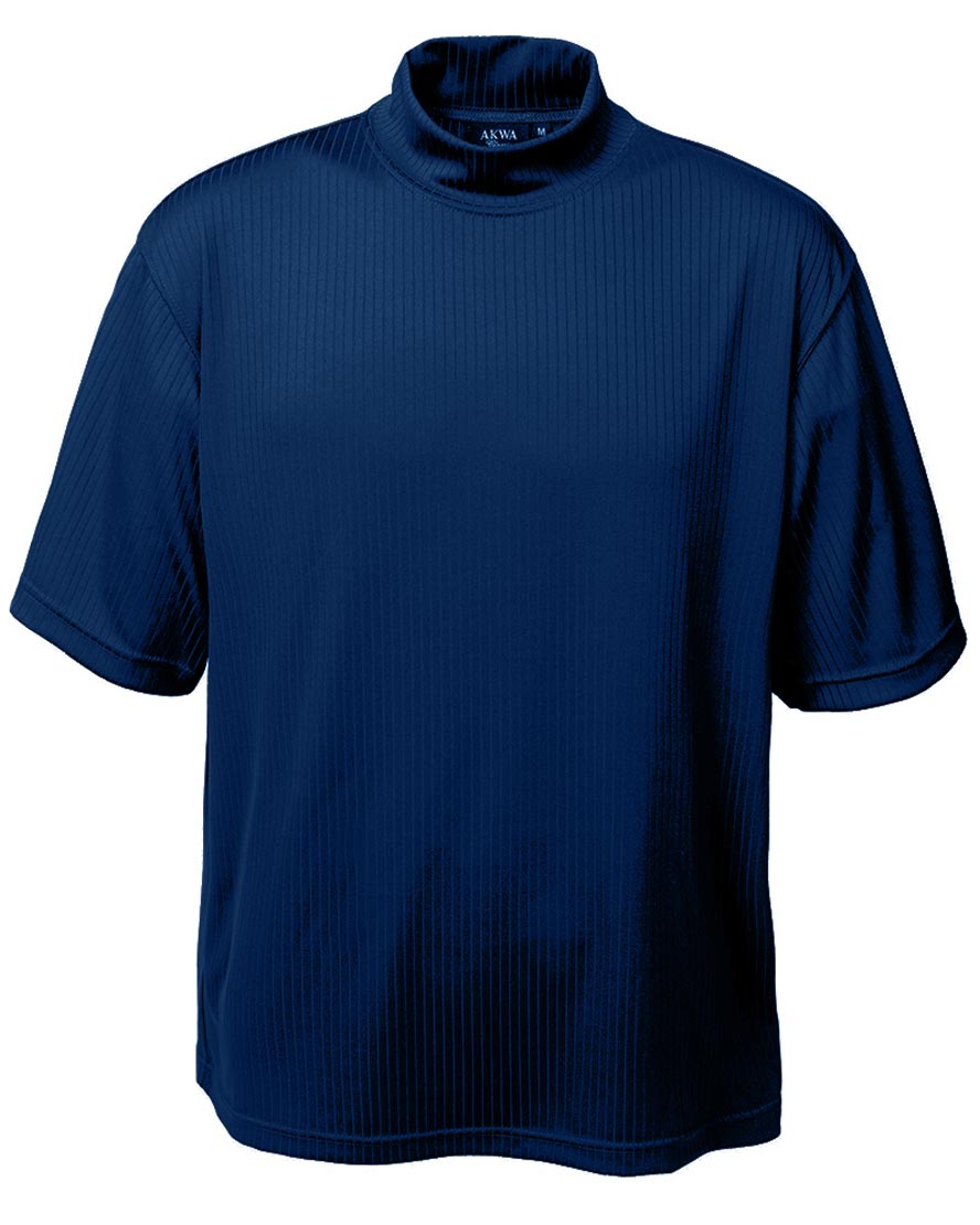 AKWA Men's Mock Turtle Tee (Drop Needle Vertical Lines