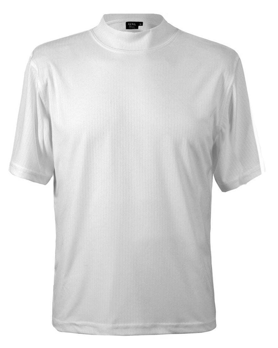 AKWA Men's Mock Turtle Tee (Drop Needle Vertical Lines) Made in