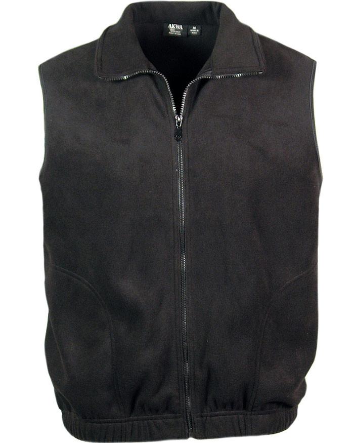 AKWA Men's Micro Fleece Full Zip Vest